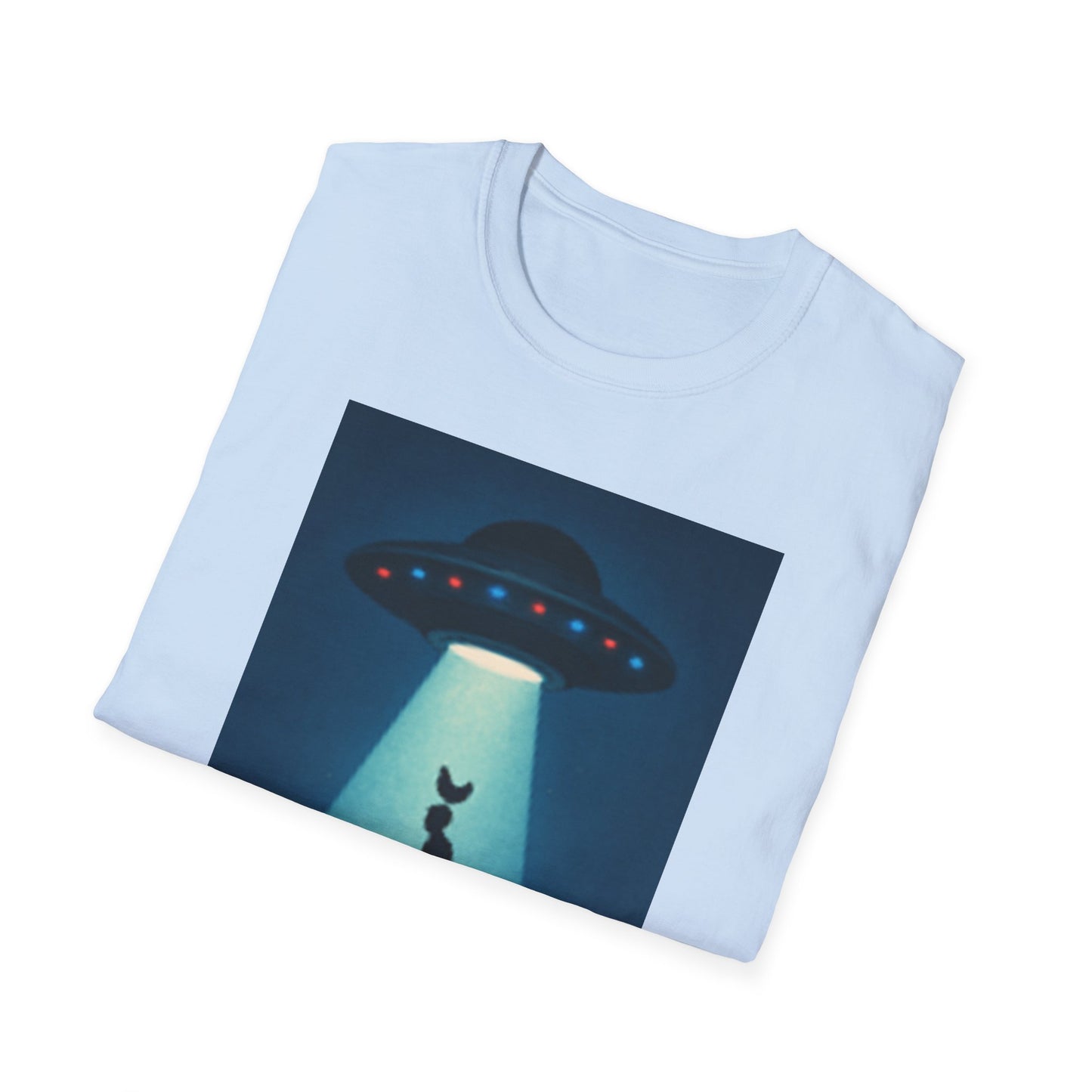 Cow Abduction Unisex T-Shirt, Fun Casual Tee, Unique Graphic Shirt, Quirky Gift Idea, Sci-Fi Humor Apparel