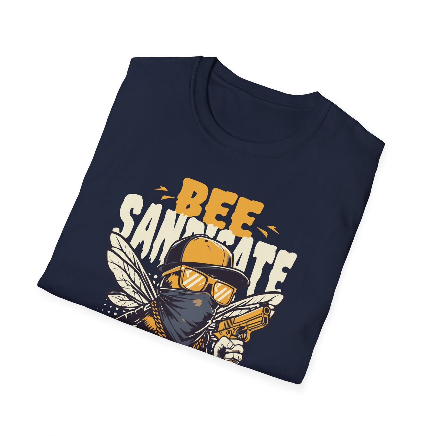 Bee Themed Unisex Softstyle T-Shirt, Fun Graphic Tee, Gift for Bee Lovers, Unique Bee T-Shirt, Casual Wear, Birthday Gift
