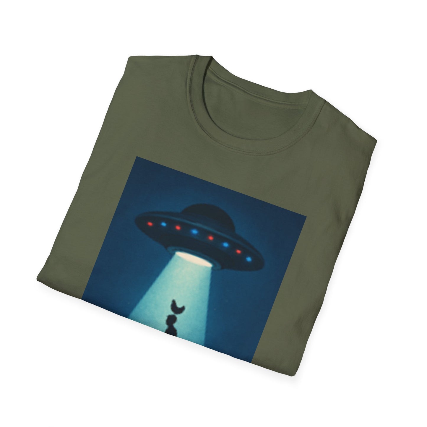 Cow Abduction Unisex T-Shirt, Fun Casual Tee, Unique Graphic Shirt, Quirky Gift Idea, Sci-Fi Humor Apparel