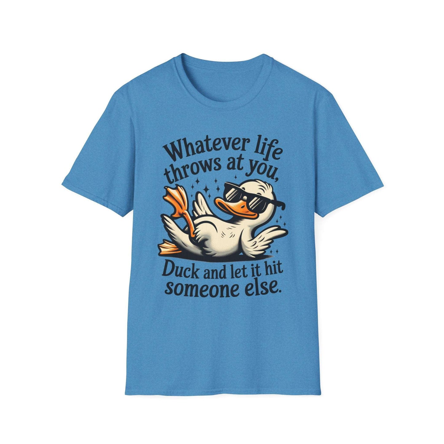 Whimsical Duck Quote T-Shirt, Fun Relaxed Tee, Gift for Nature Lovers, Humor Shirt, Beachwear, Everyday Casual Wear