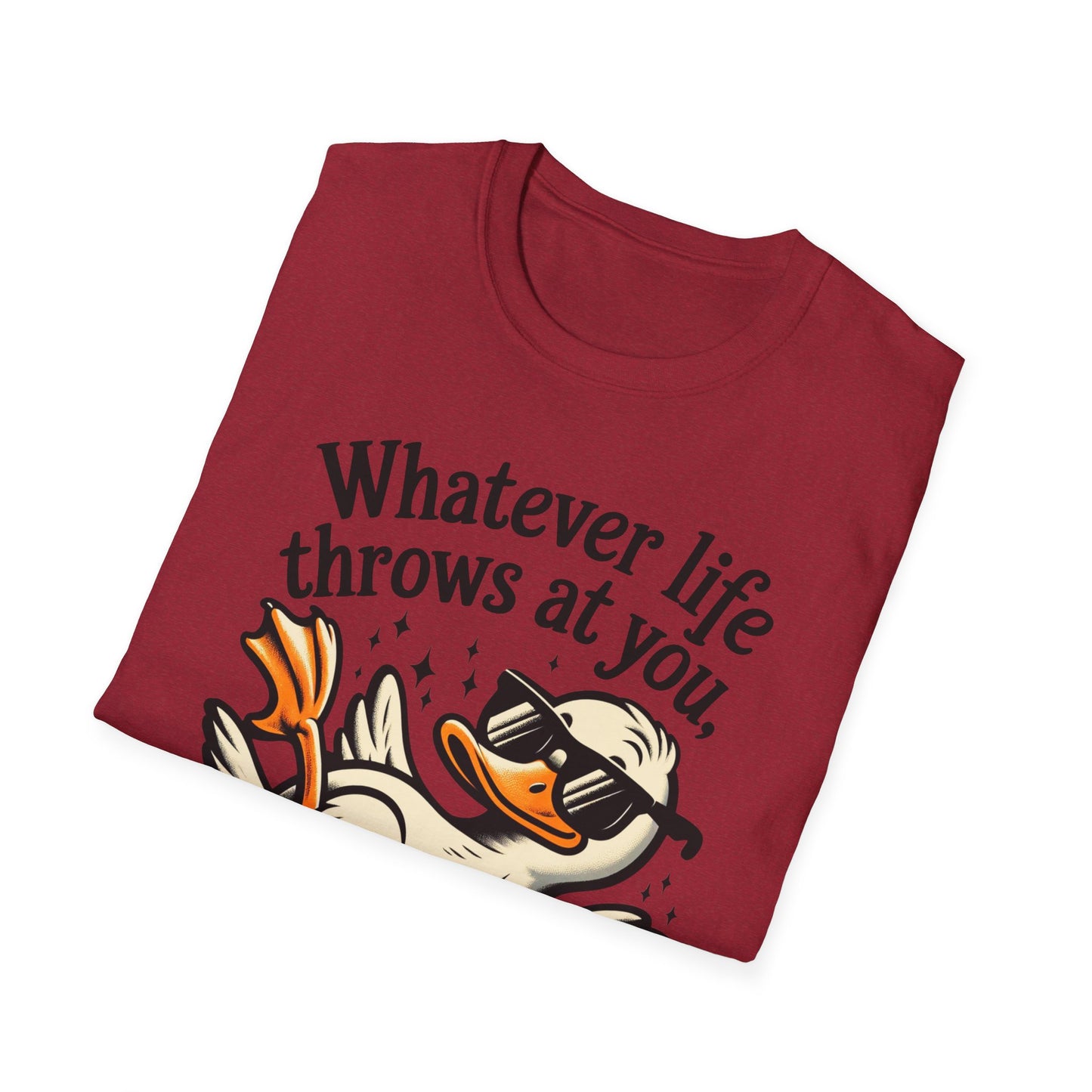 Whimsical Duck Quote T-Shirt, Fun Relaxed Tee, Gift for Nature Lovers, Humor Shirt, Beachwear, Everyday Casual Wear