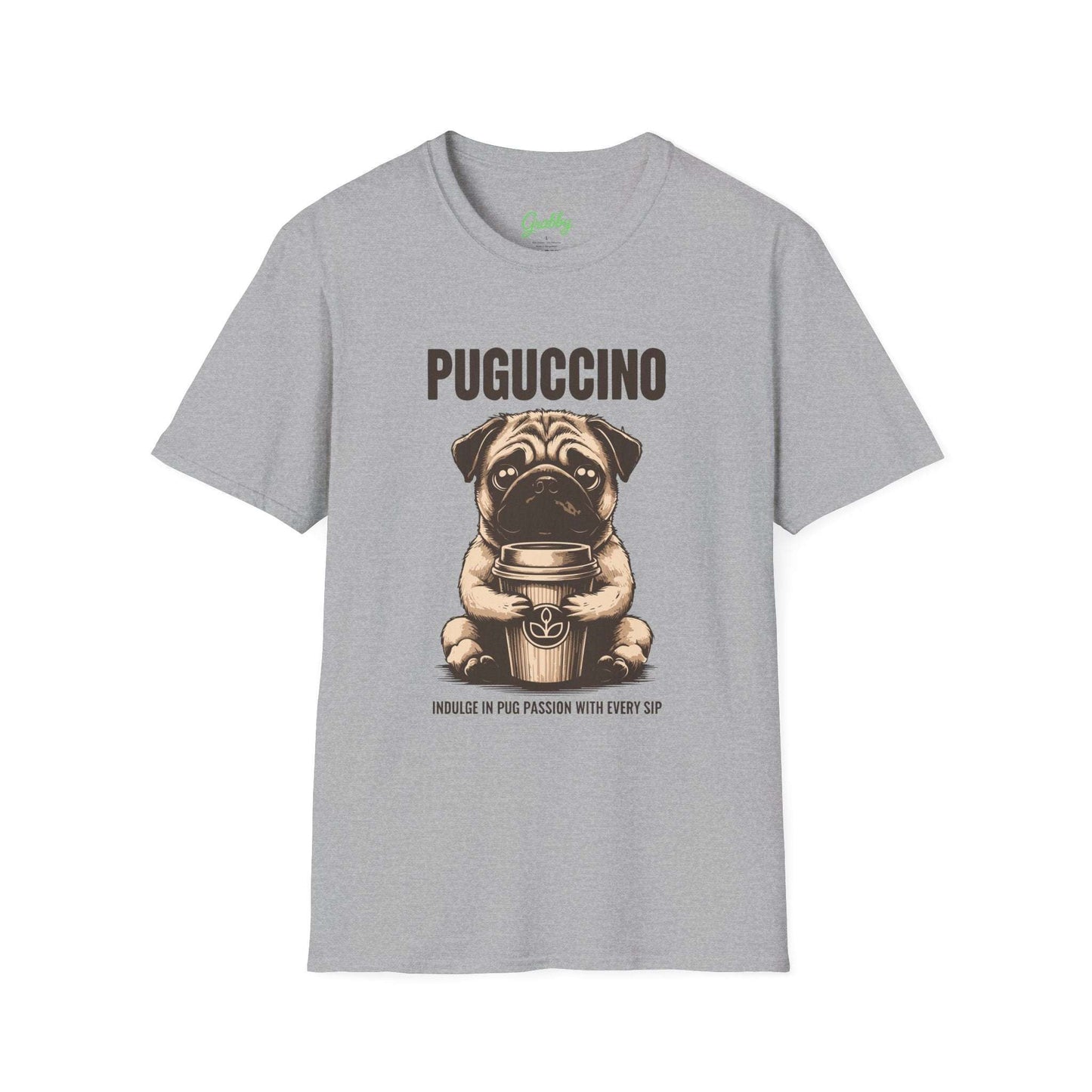 Pug Coffee Lover T-Shirt, Funny Dog Tee, Gift for Pet Owners, Casual Wear, Cute Shirt for Coffee Lovers, Unisex Softstyle Tee