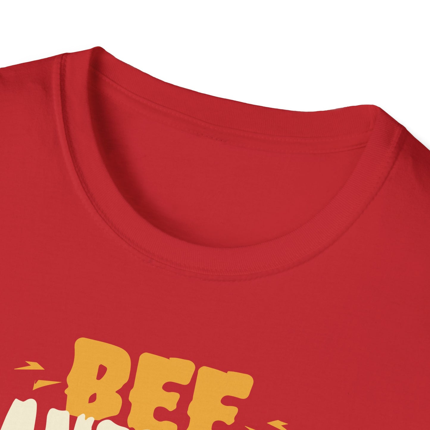 Bee Themed Unisex Softstyle T-Shirt, Fun Graphic Tee, Gift for Bee Lovers, Unique Bee T-Shirt, Casual Wear, Birthday Gift