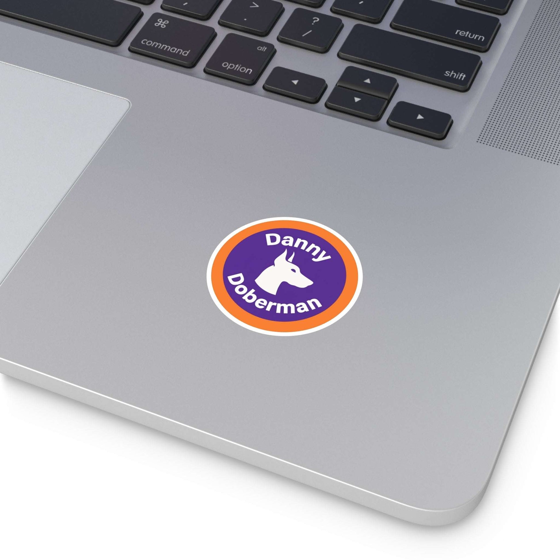 Custom Doberman Dog Round Stickers, Dog Lover Gift, Pet Owner Decal, Laptop Stickers, Indoor Outdoor Decoration