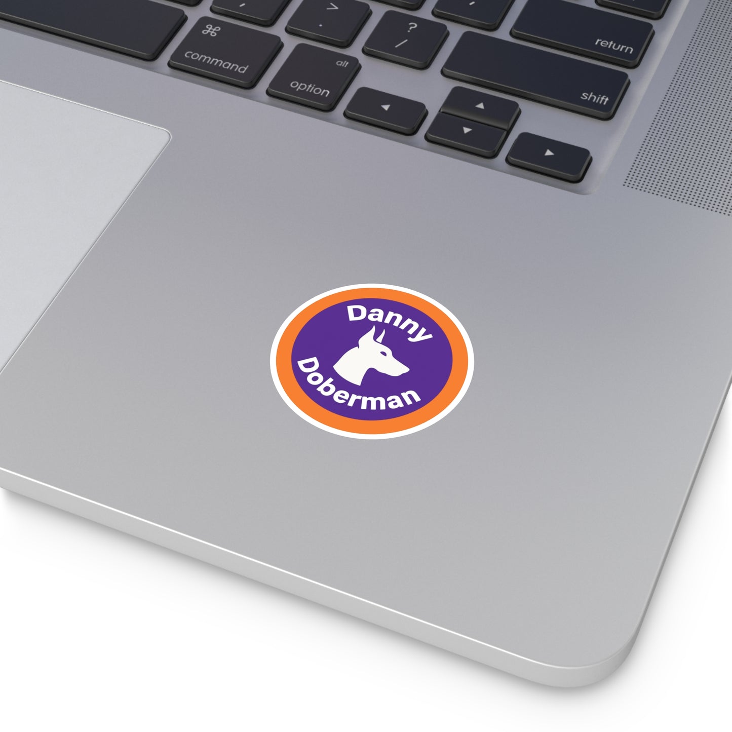 Custom Doberman Dog Round Stickers, Dog Lover Gift, Pet Owner Decal, Laptop Stickers, Indoor Outdoor Decoration