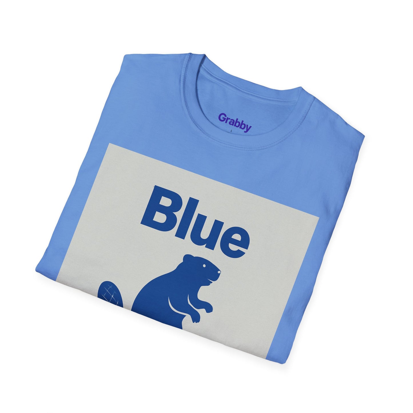 Blue Beaver Unisex Softstyle T-Shirt, Casual Wear, Great for Gifts, Nature Lovers, Wildlife Enthusiasts, Fun Shirt for Any Occasion