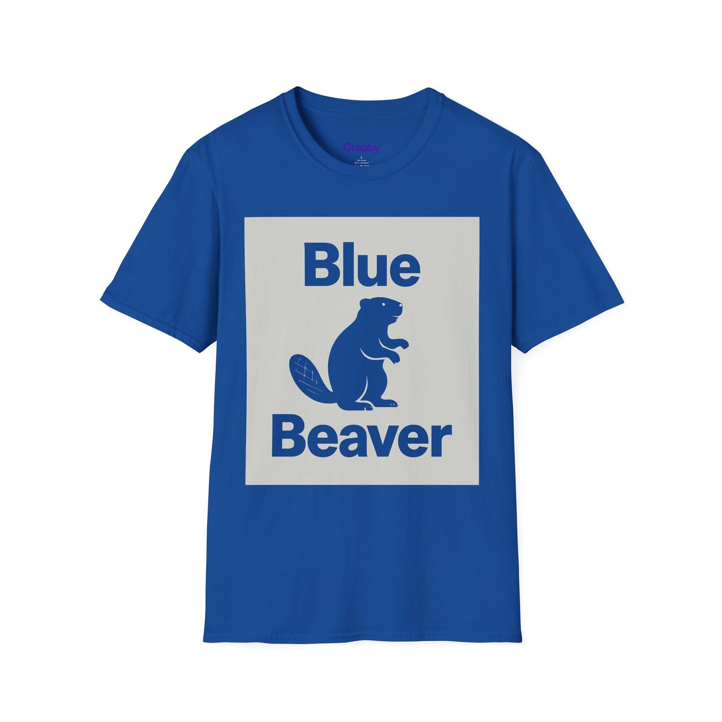 Blue Beaver Unisex Softstyle T-Shirt, Casual Wear, Great for Gifts, Nature Lovers, Wildlife Enthusiasts, Fun Shirt for Any Occasion