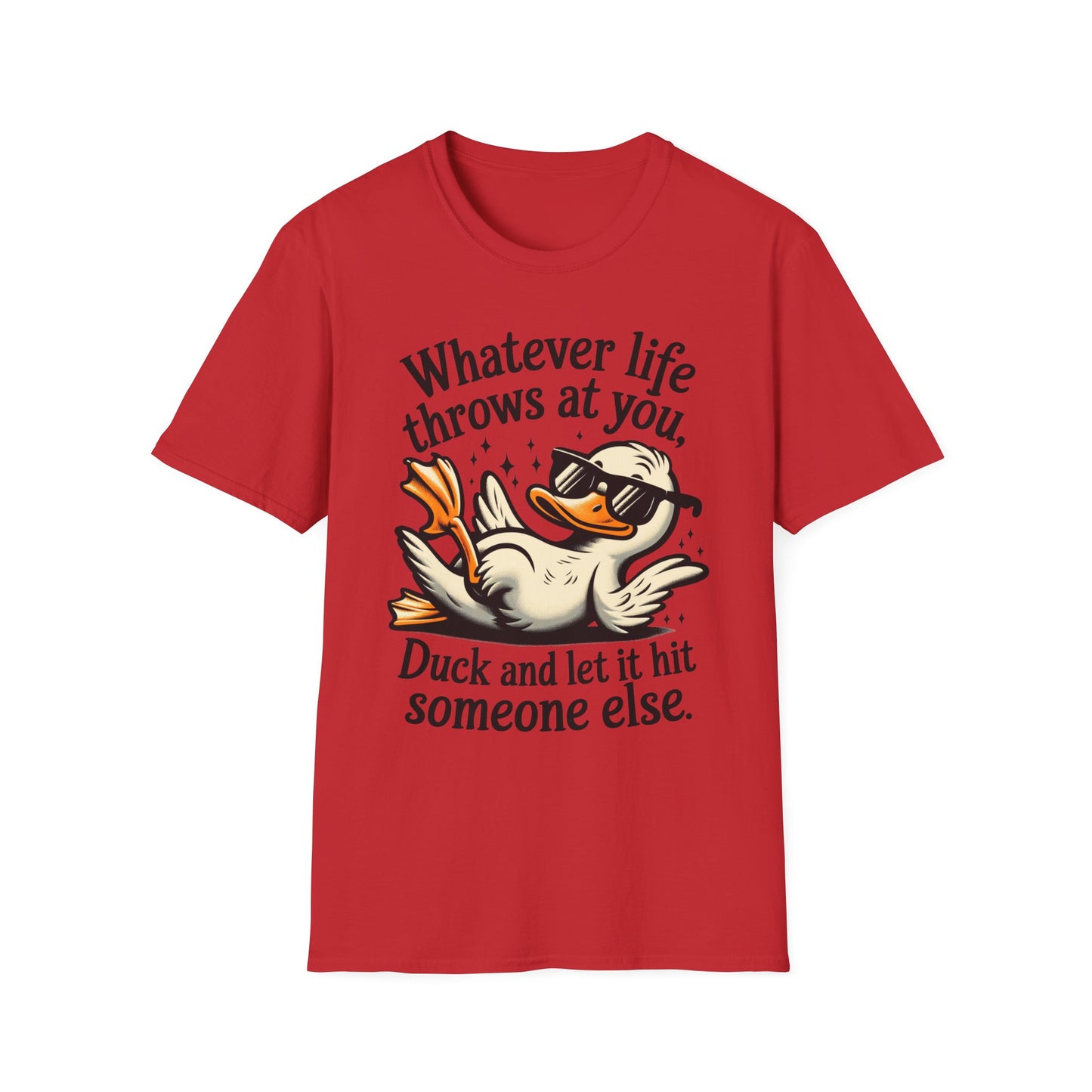 Whimsical Duck Quote T-Shirt, Fun Relaxed Tee, Gift for Nature Lovers, Humor Shirt, Beachwear, Everyday Casual Wear
