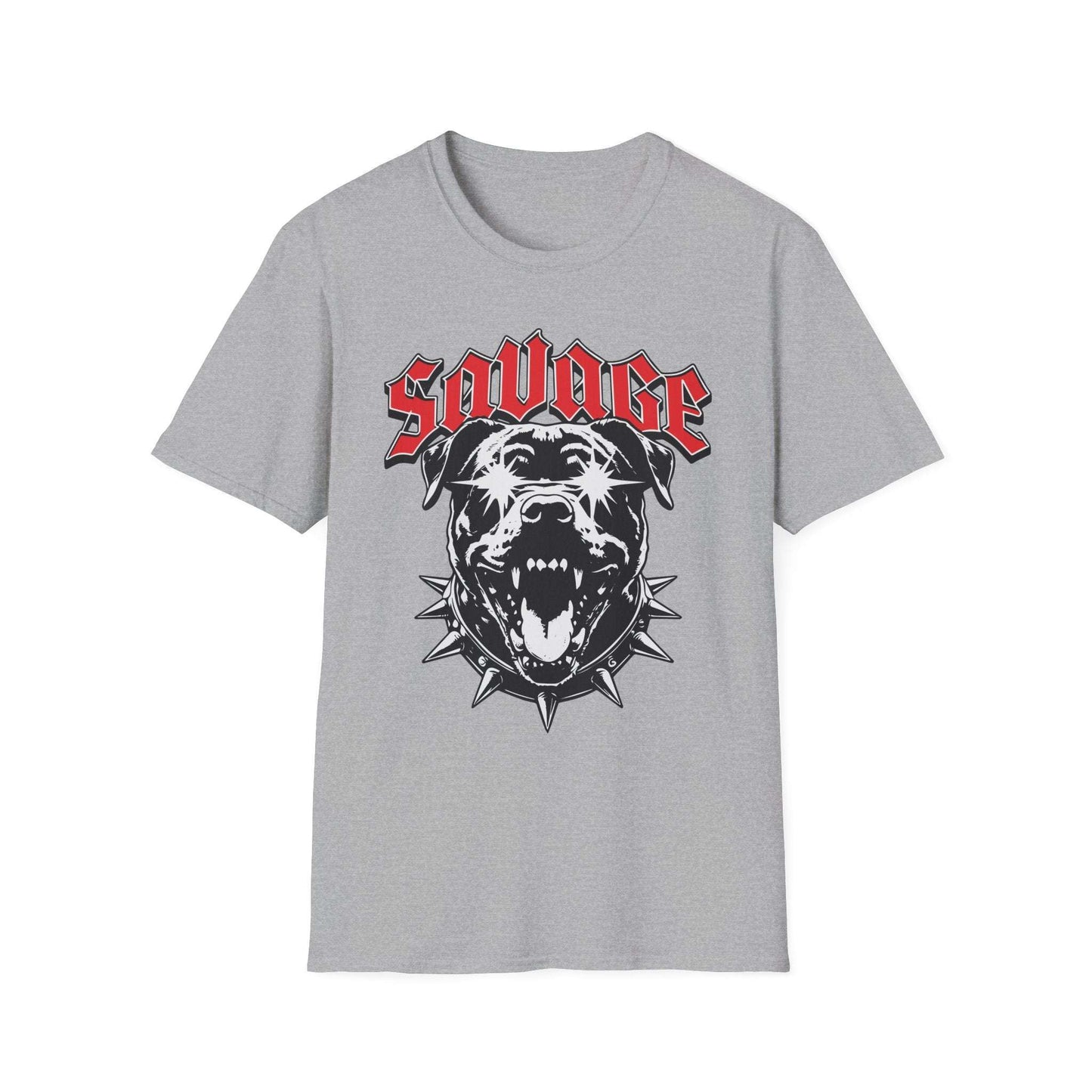 Savage Rottweiler Graphic Tee, Bold T-Shirt for Animal Lovers, Edgy Casual Wear, Gift for Dog Owners, Cool Street Style
