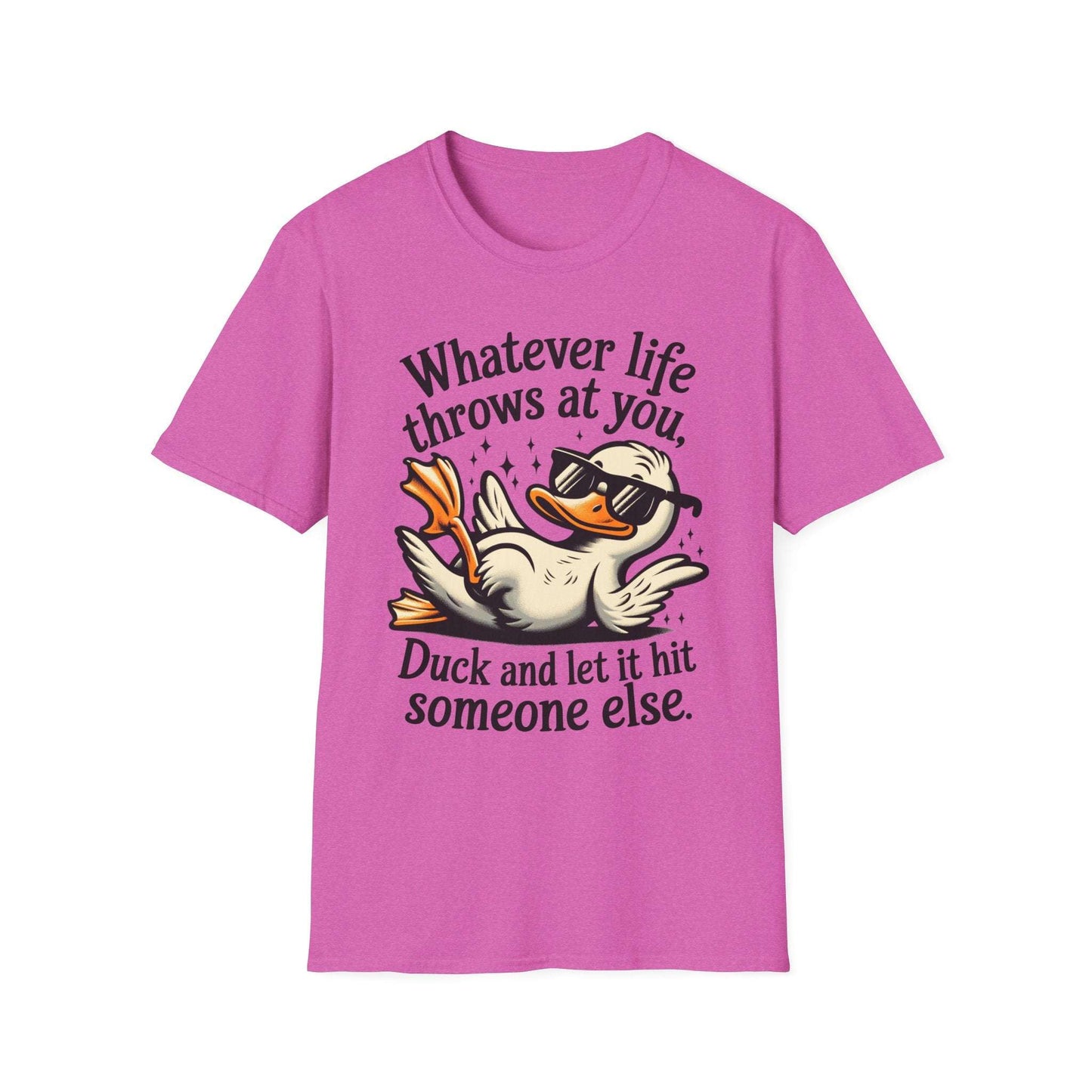 Whimsical Duck Quote T-Shirt, Fun Relaxed Tee, Gift for Nature Lovers, Humor Shirt, Beachwear, Everyday Casual Wear