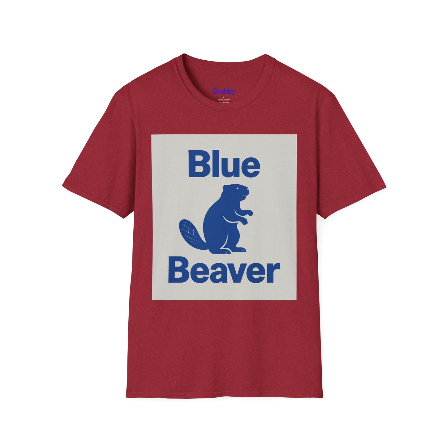 Blue Beaver Unisex Softstyle T-Shirt, Casual Wear, Great for Gifts, Nature Lovers, Wildlife Enthusiasts, Fun Shirt for Any Occasion
