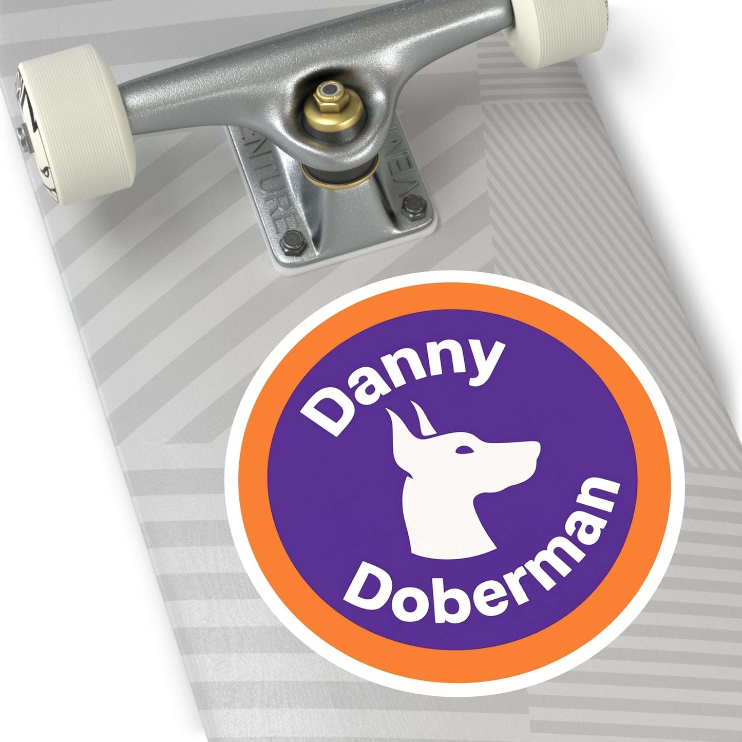 Custom Doberman Dog Round Stickers, Dog Lover Gift, Pet Owner Decal, Laptop Stickers, Indoor Outdoor Decoration
