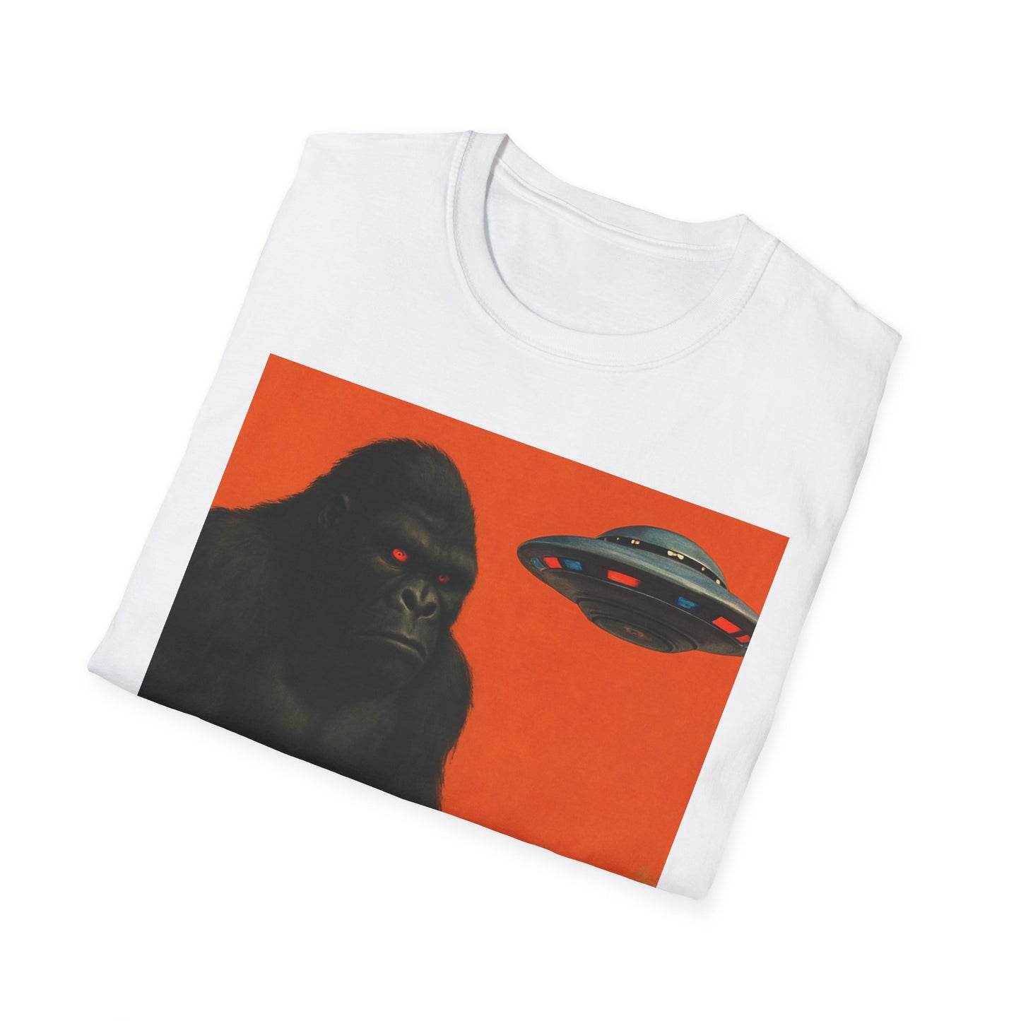 Vintage Monster Mash Tee, Unisex Retro Graphic Shirt, Alien and Gorilla Print, Fun Gift for Nerds, Sci-Fi Enthusiasts, Unisex T-Shirt