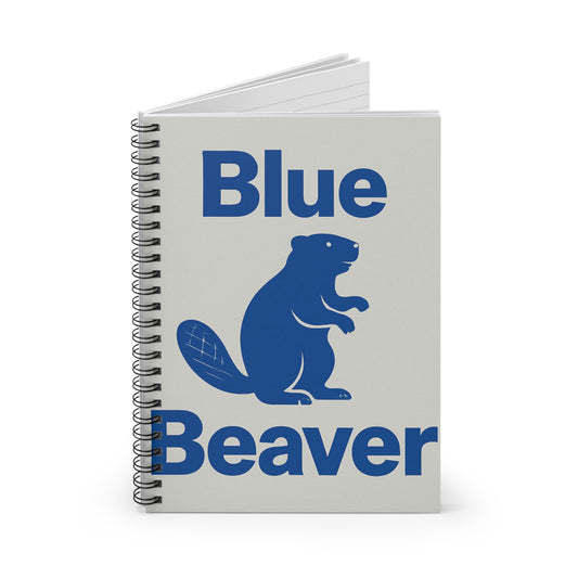 Blue Beaver Spiral Notebook, Cute Notebook, School Supplies, Journaling, Gift for Students, Planner, Back to School
