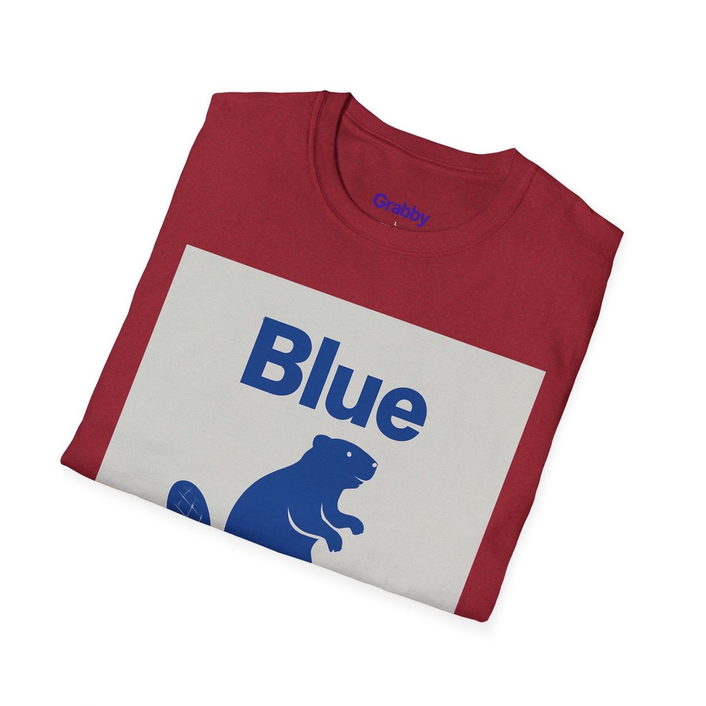 Blue Beaver Unisex Softstyle T-Shirt, Casual Wear, Great for Gifts, Nature Lovers, Wildlife Enthusiasts, Fun Shirt for Any Occasion