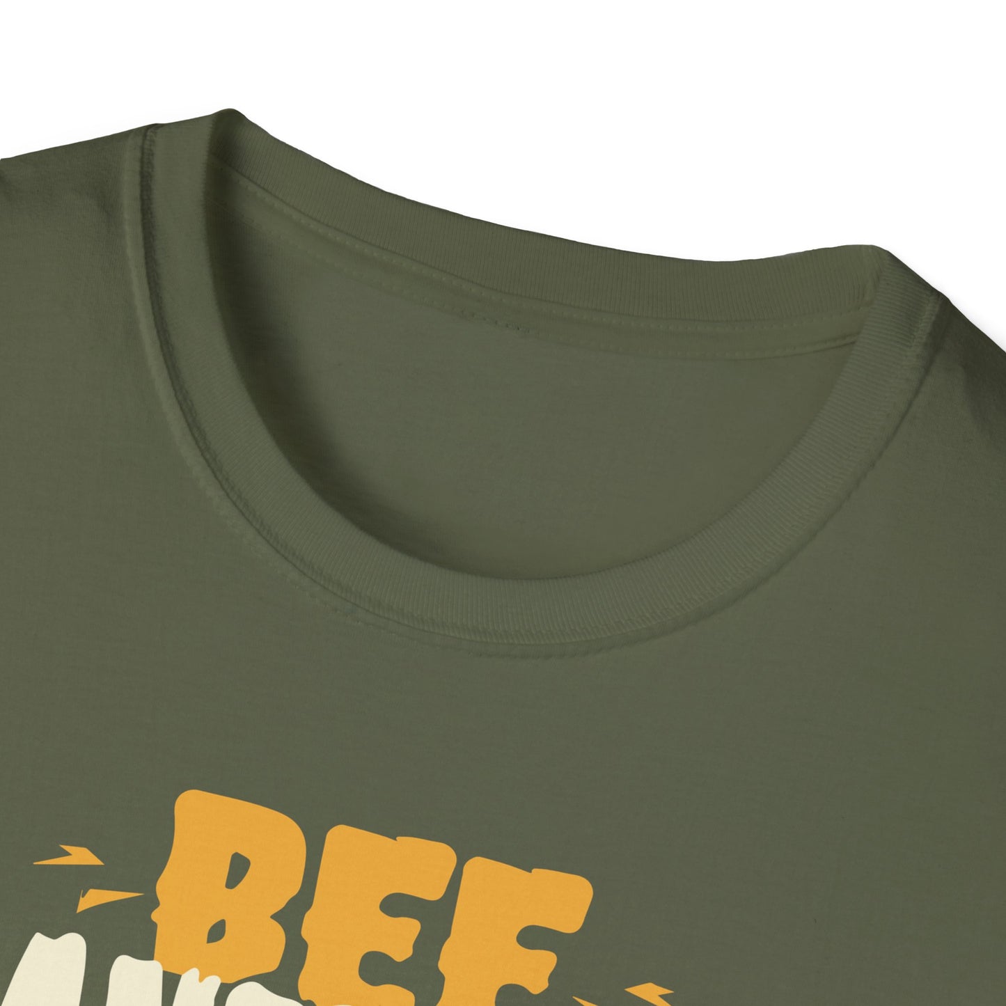 Bee Themed Unisex Softstyle T-Shirt, Fun Graphic Tee, Gift for Bee Lovers, Unique Bee T-Shirt, Casual Wear, Birthday Gift