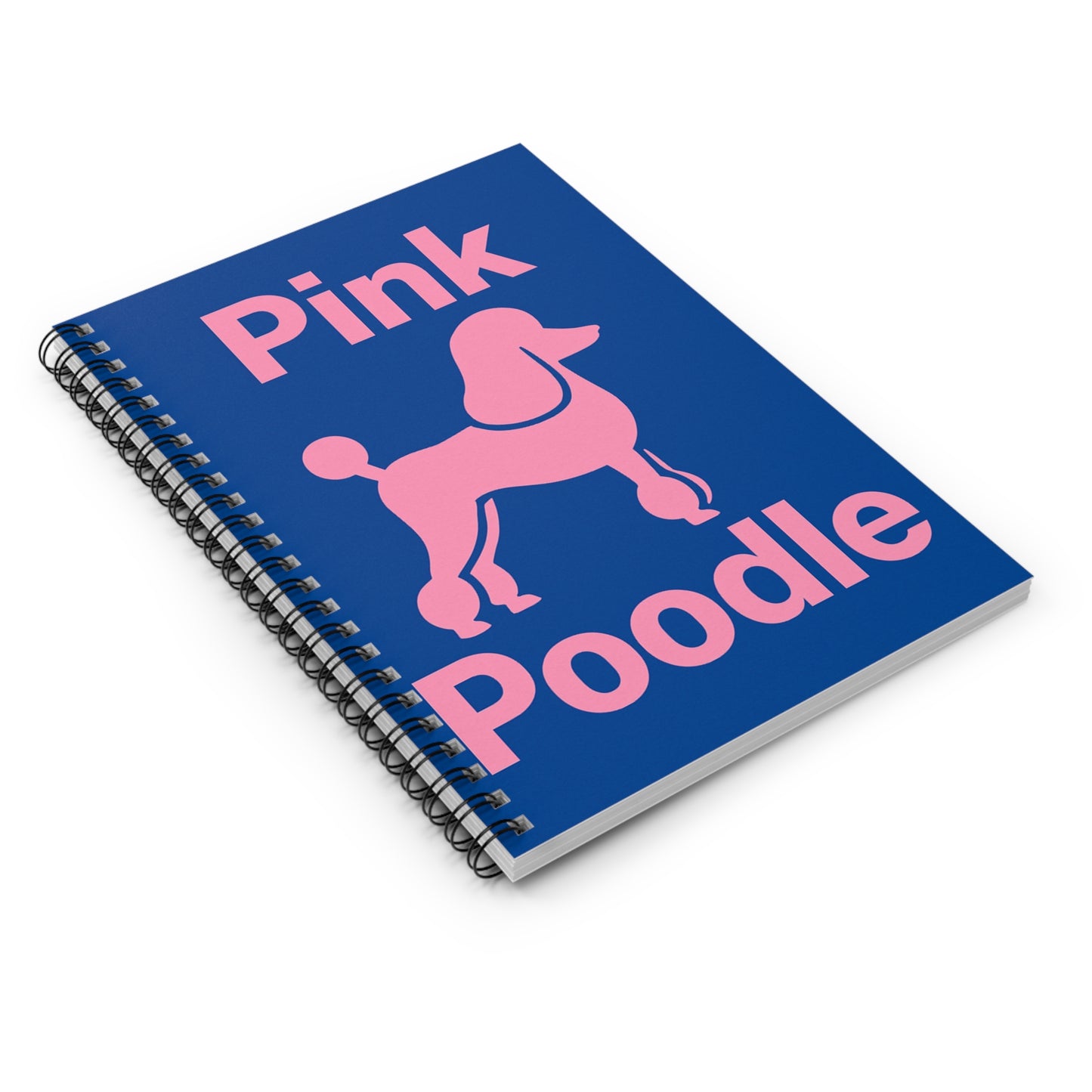 Cute Pink Poodle Spiral Notebook, Journal for Dog Lovers, Gift for Pet Owners, School Supplies, Stationery for Writers