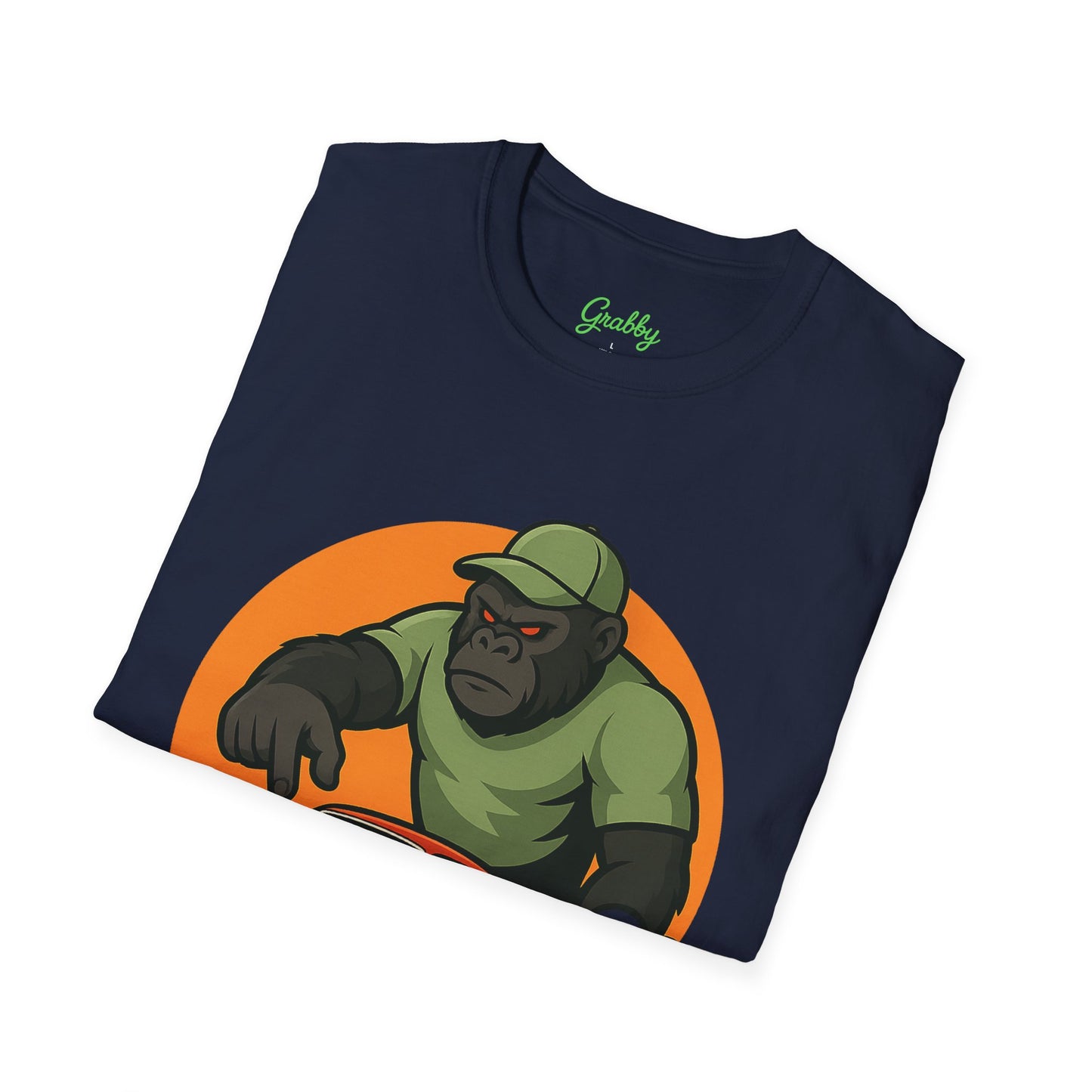 Gorilla Car Chase T-Shirt | Fun Unisex Softstyle Tee for Car Lovers, Animal Enthusiasts, Gift for Birthdays, Casual Wear, Adventure Lovers