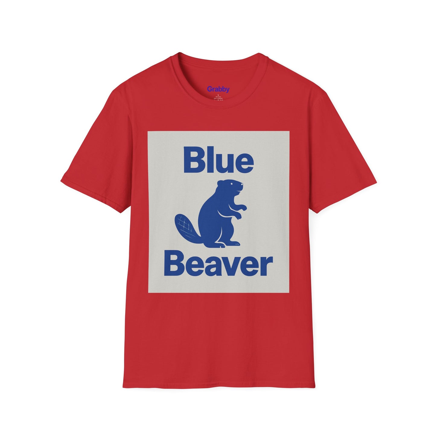 Blue Beaver Unisex Softstyle T-Shirt, Casual Wear, Great for Gifts, Nature Lovers, Wildlife Enthusiasts, Fun Shirt for Any Occasion