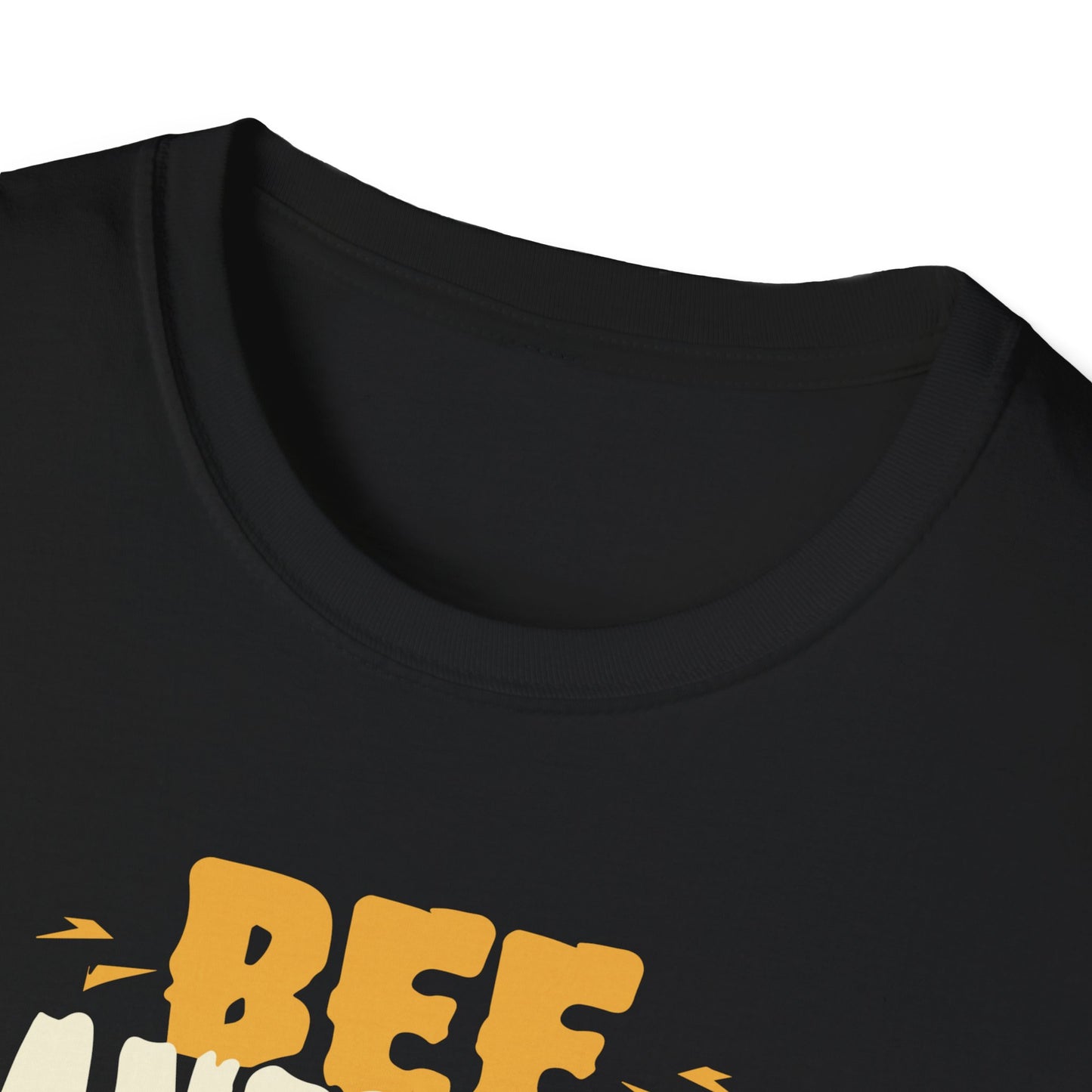 Bee Themed Unisex Softstyle T-Shirt, Fun Graphic Tee, Gift for Bee Lovers, Unique Bee T-Shirt, Casual Wear, Birthday Gift