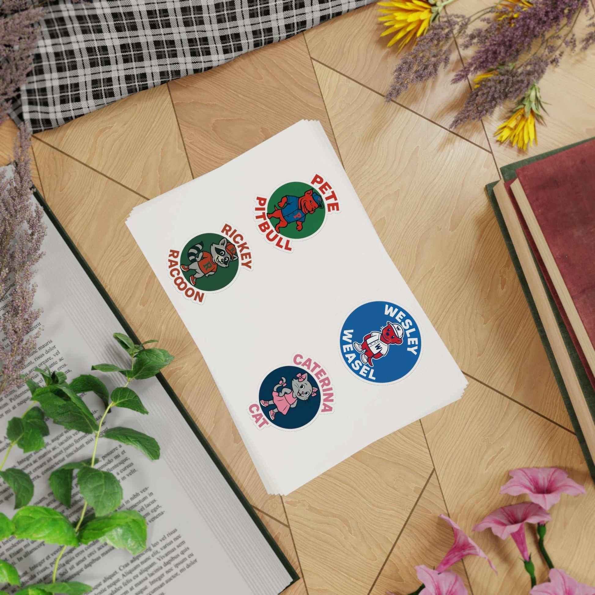 Whimsical Animal Sticker Sheet Bundle, Cute Character Stickers, Kids Decor, Fun DIY Projects, Gift for Animal Lovers