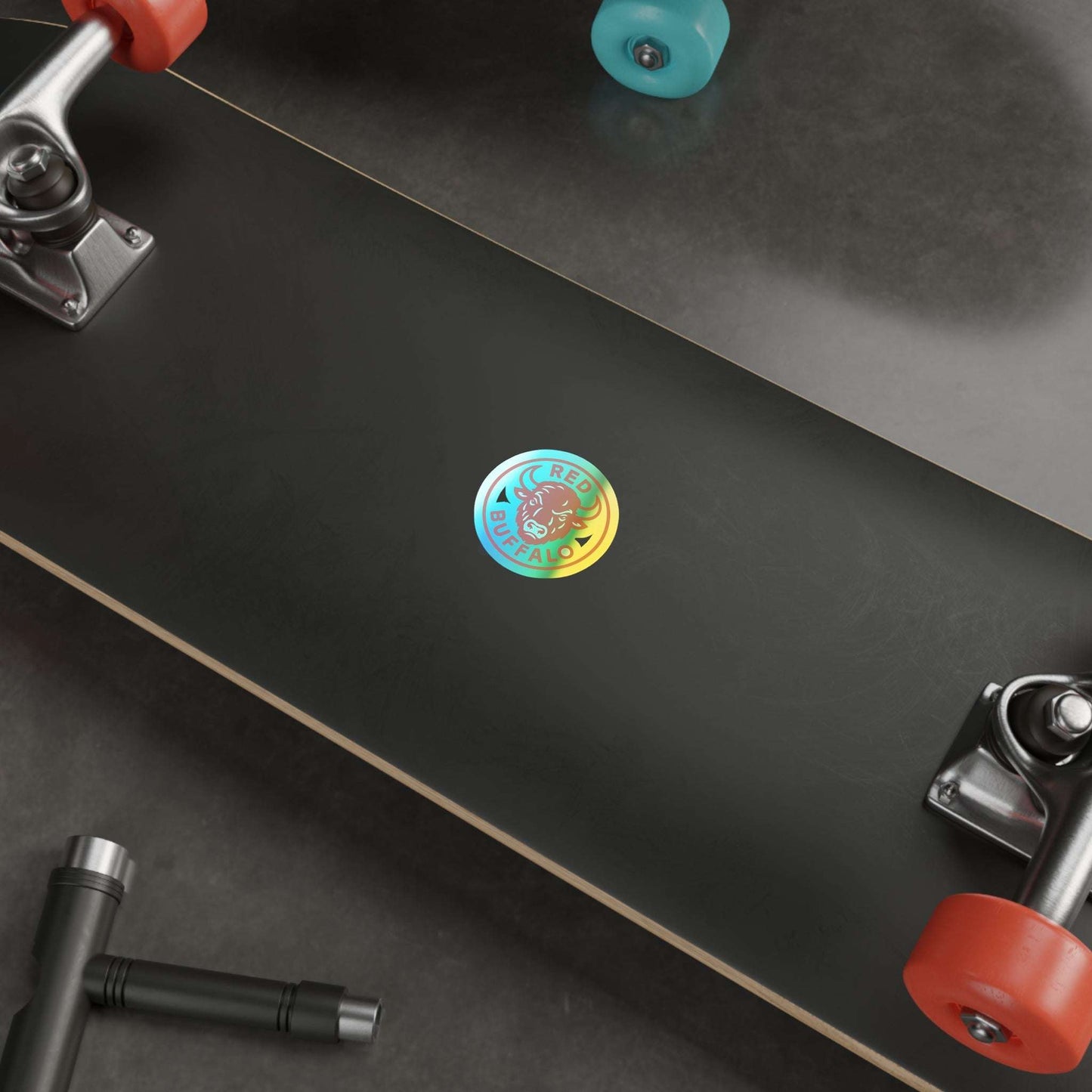 Holographic Buffalo Stickers, Vibrant Vinyl Decals for Skateboards, Laptop, Water Bottles, Gifts, Festivals